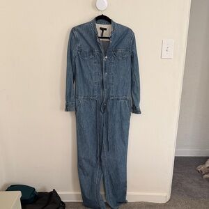 Rag and Bone Denim Jumpsuit with Drawstring Waist